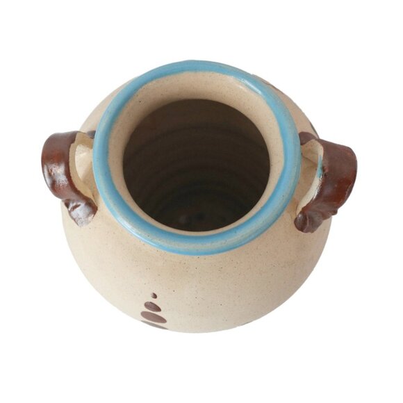 Vintage Tonala Pottery Vase Mother & Children Hand Painted Signed Mexico 8.5" - Picture 5 of 7